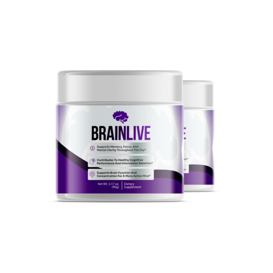 BrainLive Reviews - daily brain health powder bottles