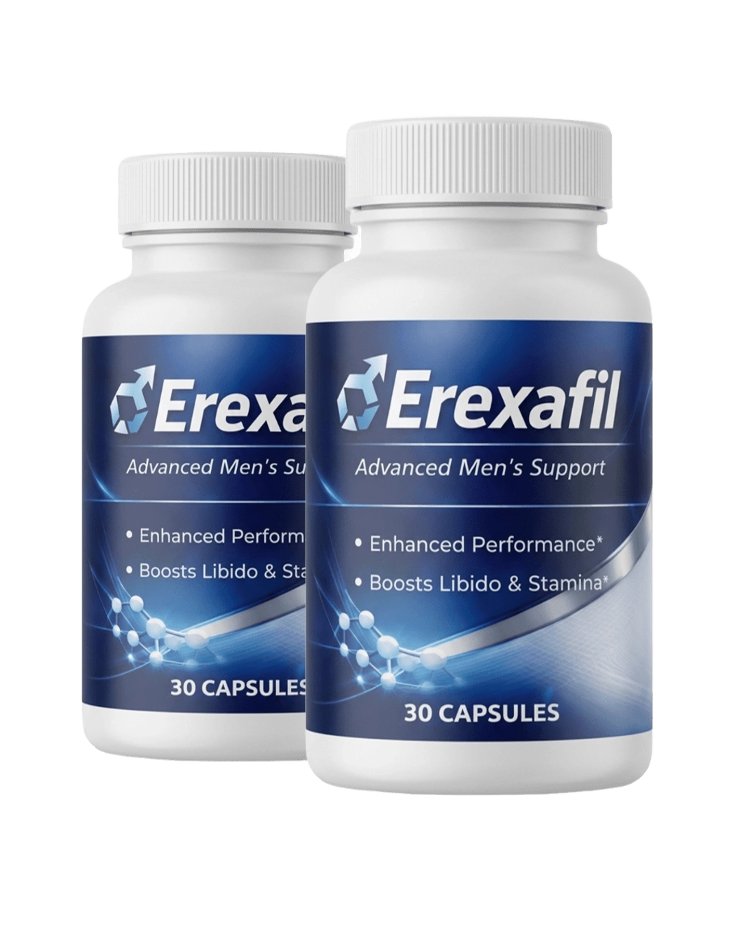 Erexafil male vitality supplement bottles – advanced men's health and performance formula