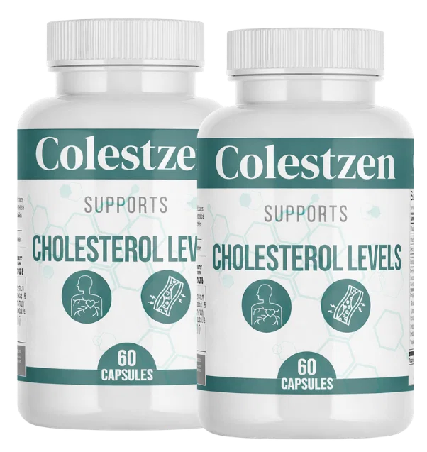 Colestzen supplement bottles – natural cholesterol and heart health support formula