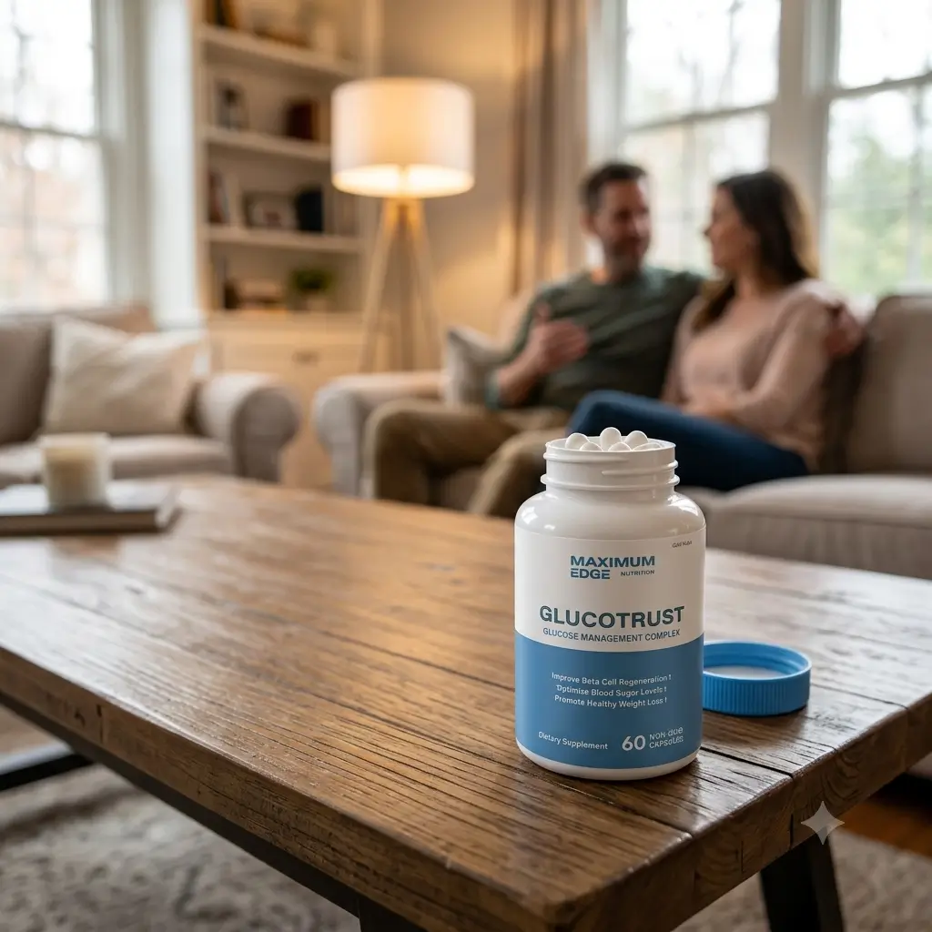 GlucoTrust bottle – blood sugar and metabolic health supplement by ClickBank