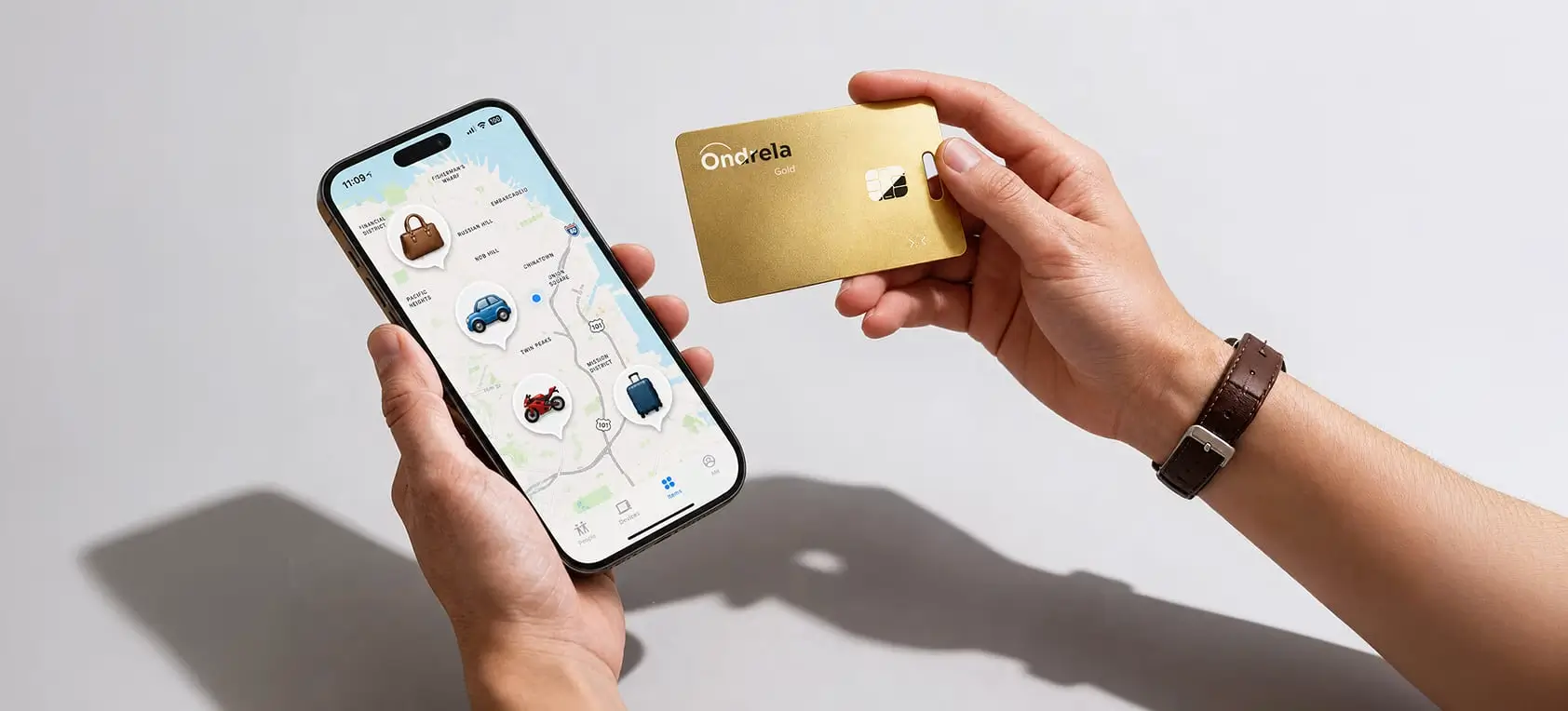 Ondrela Smart Tracker peace of mind – always know where your valuables are